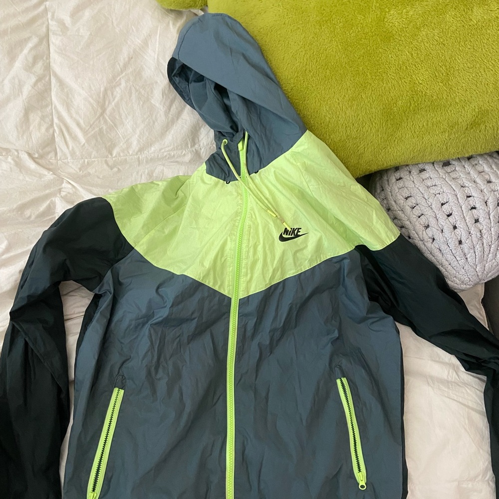 Nike Gray and Neon Green Jacket